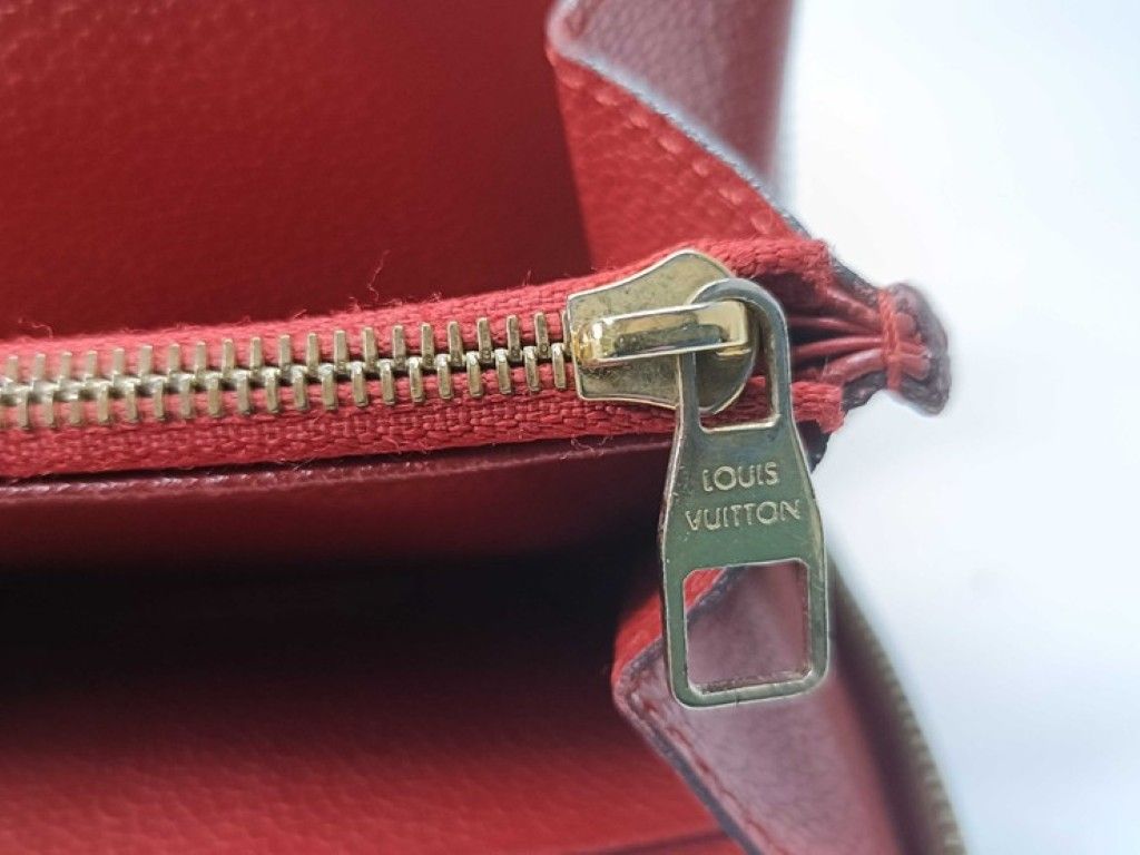 Louis Vuitton Wallet Zippy Cerise Monogram Empreinte Zip Around Gold — view 7