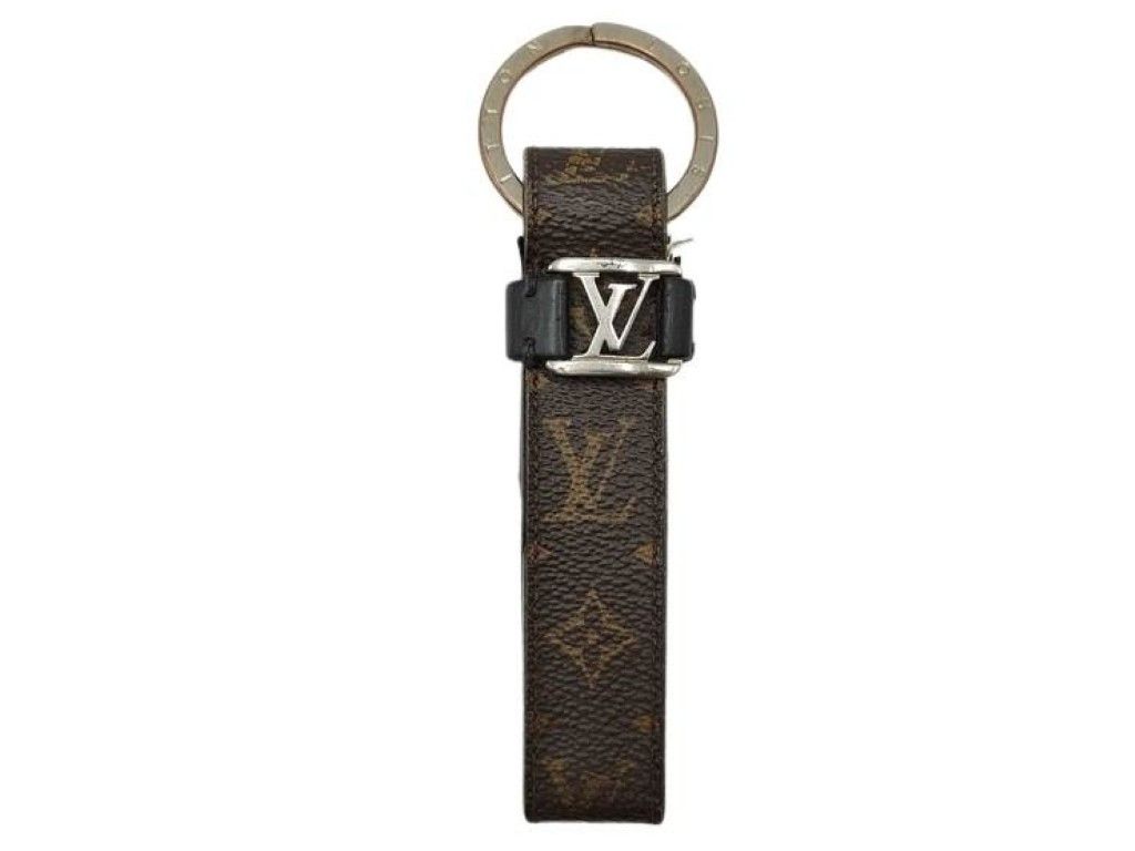 Louis Vuitton Key Holder LV Dragonne Brown Monogram Silver
