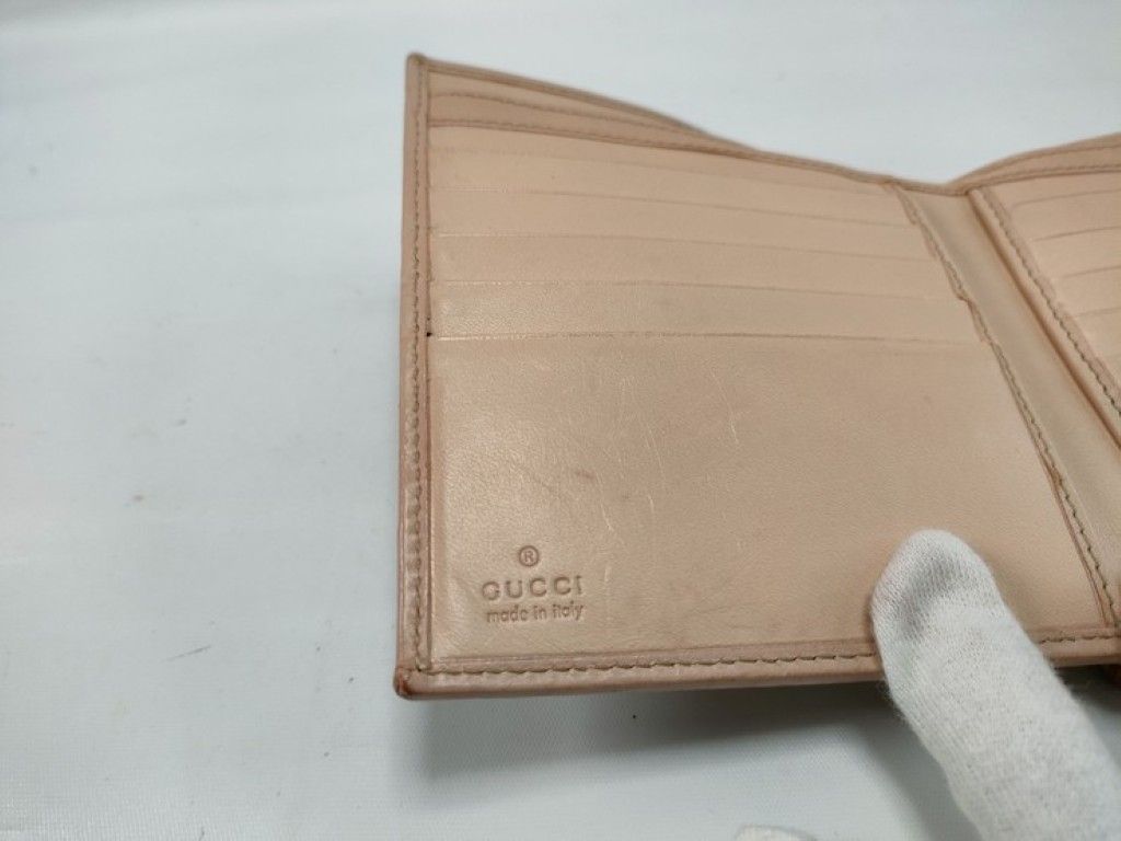 Gucci Bifold Wallet GG Canvas Beige Gold — view 7