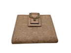 Gucci Bifold Wallet GG Canvas Beige Gold