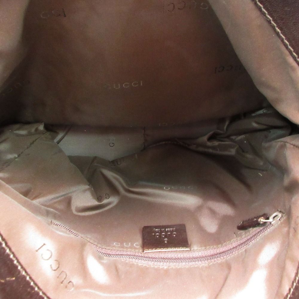 Gucci Shoulder Bag Bamboo Nylon Khaki Green — view 8
