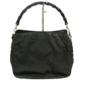 Gucci Shoulder Bag Bamboo Nylon Khaki Green