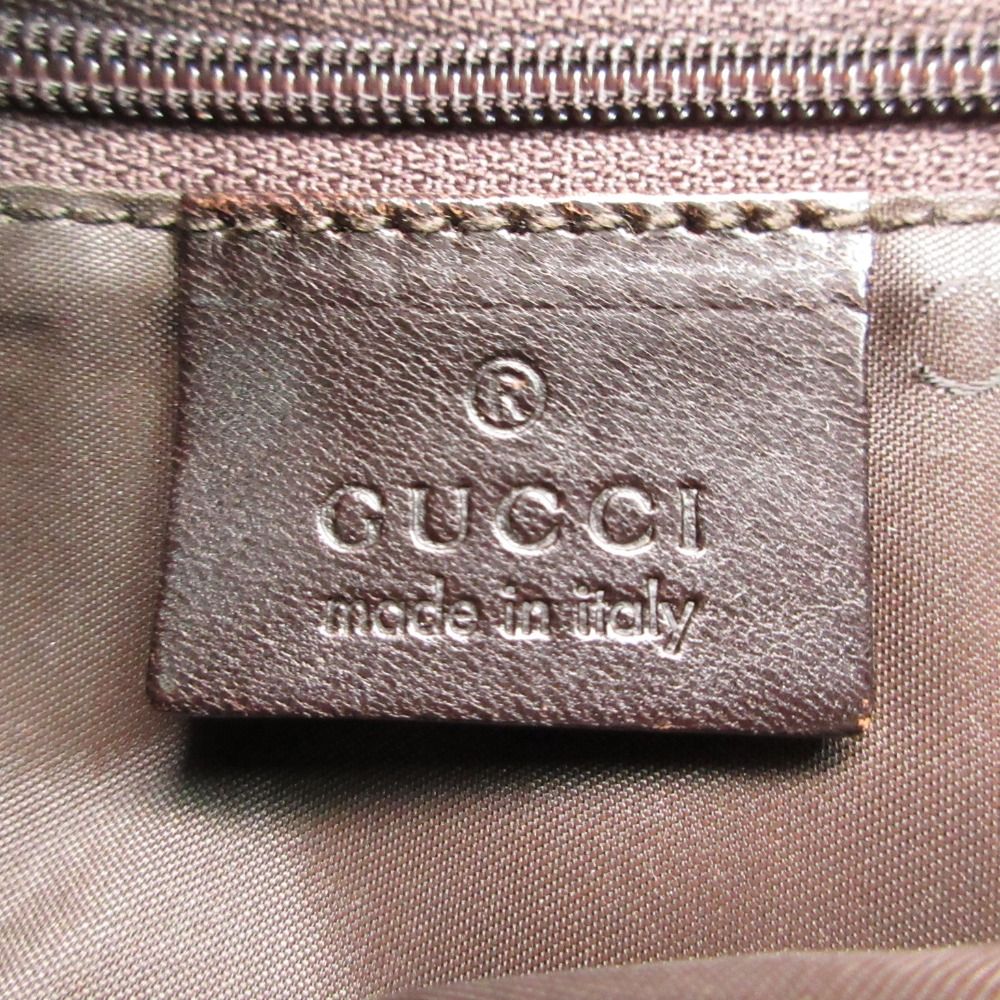 Gucci Shoulder Bag Bamboo Nylon Khaki Green — view 9