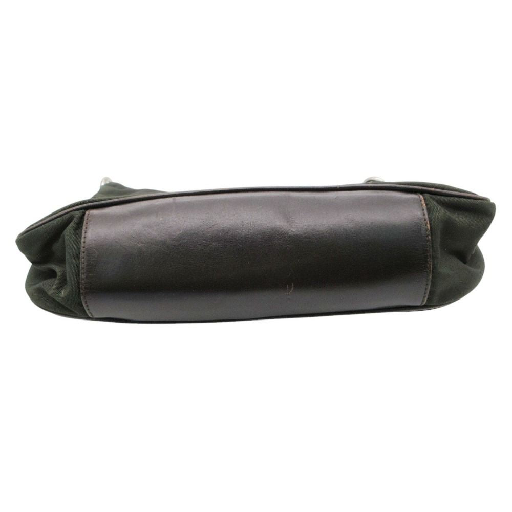 Gucci Shoulder Bag Bamboo Nylon Khaki Green — view 3