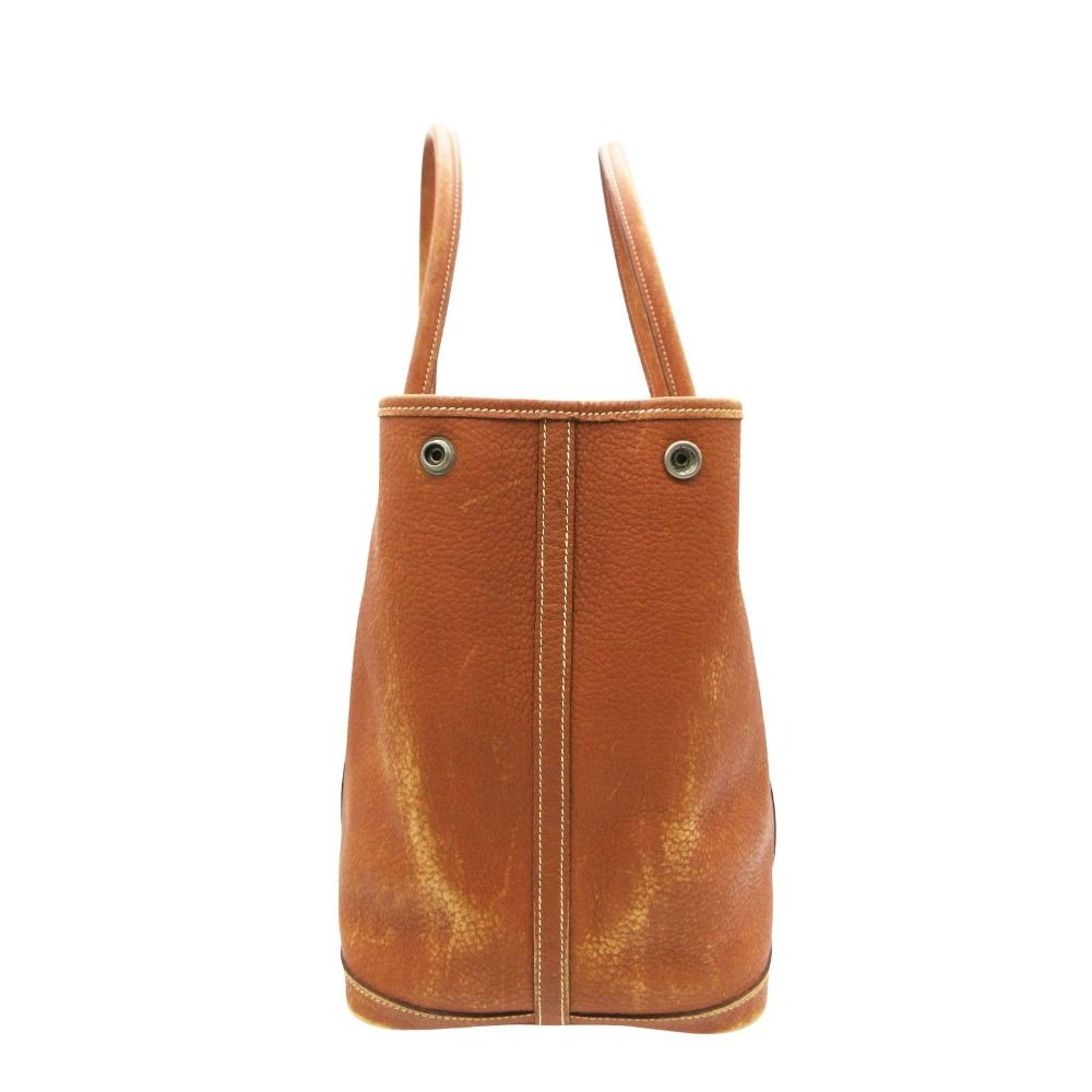 Hermes Tote Garden Party Leather MM Brown — view 4