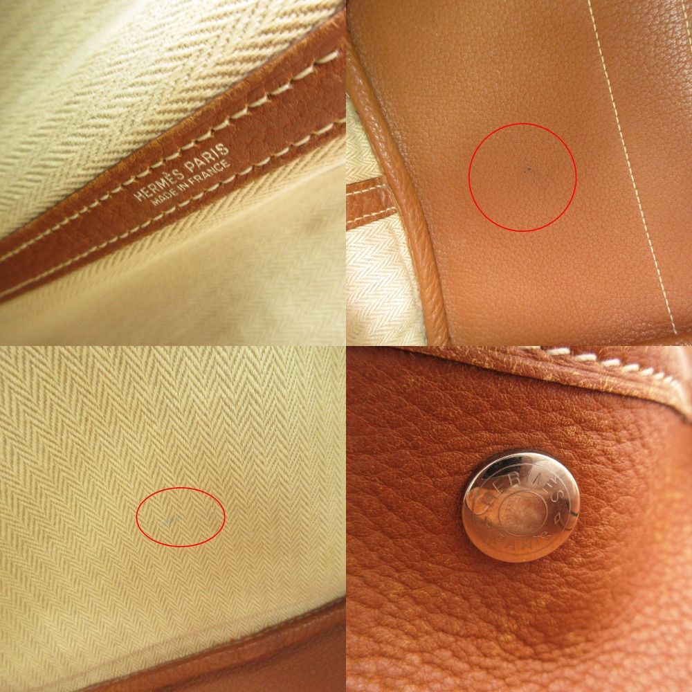 Hermes Tote Garden Party Leather MM Brown — view 7