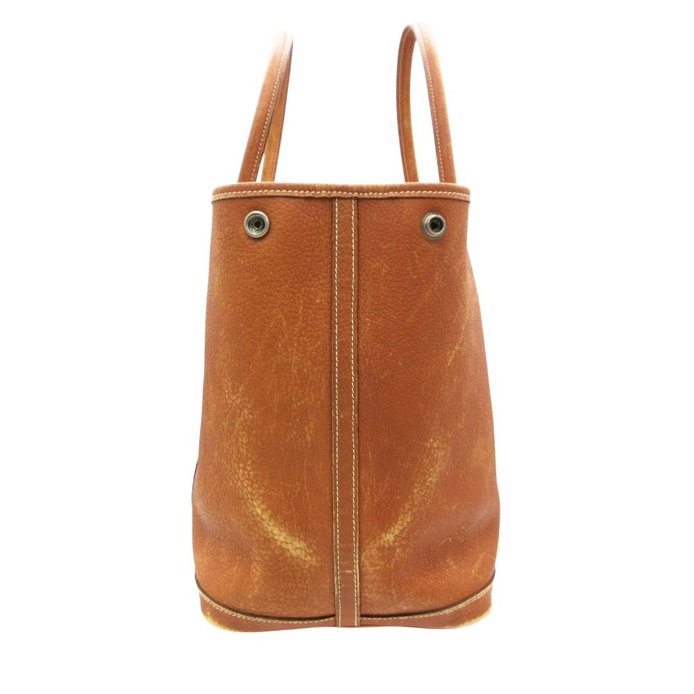 Hermes Tote Garden Party Leather MM Brown — view 2