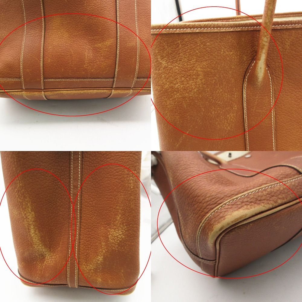 Hermes Tote Garden Party Leather MM Brown — view 8