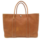 Hermes Tote Garden Party Leather MM Brown