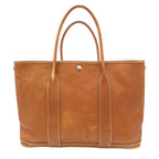 Hermes Tote Garden Party Leather MM Brown — view 3