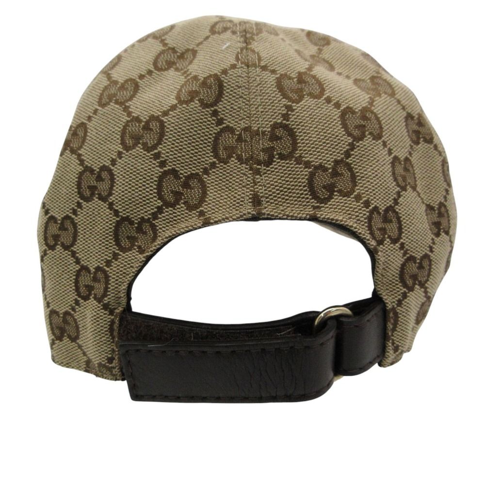 Gucci Cap GG Canvas Baseball Cap Hat Sherry Line Beige L 59 — view 4