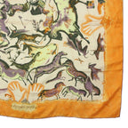 Hermes Carre 90 Scarf Premieres Mains First Hand Animal Print Silk 100% Orange — view 3