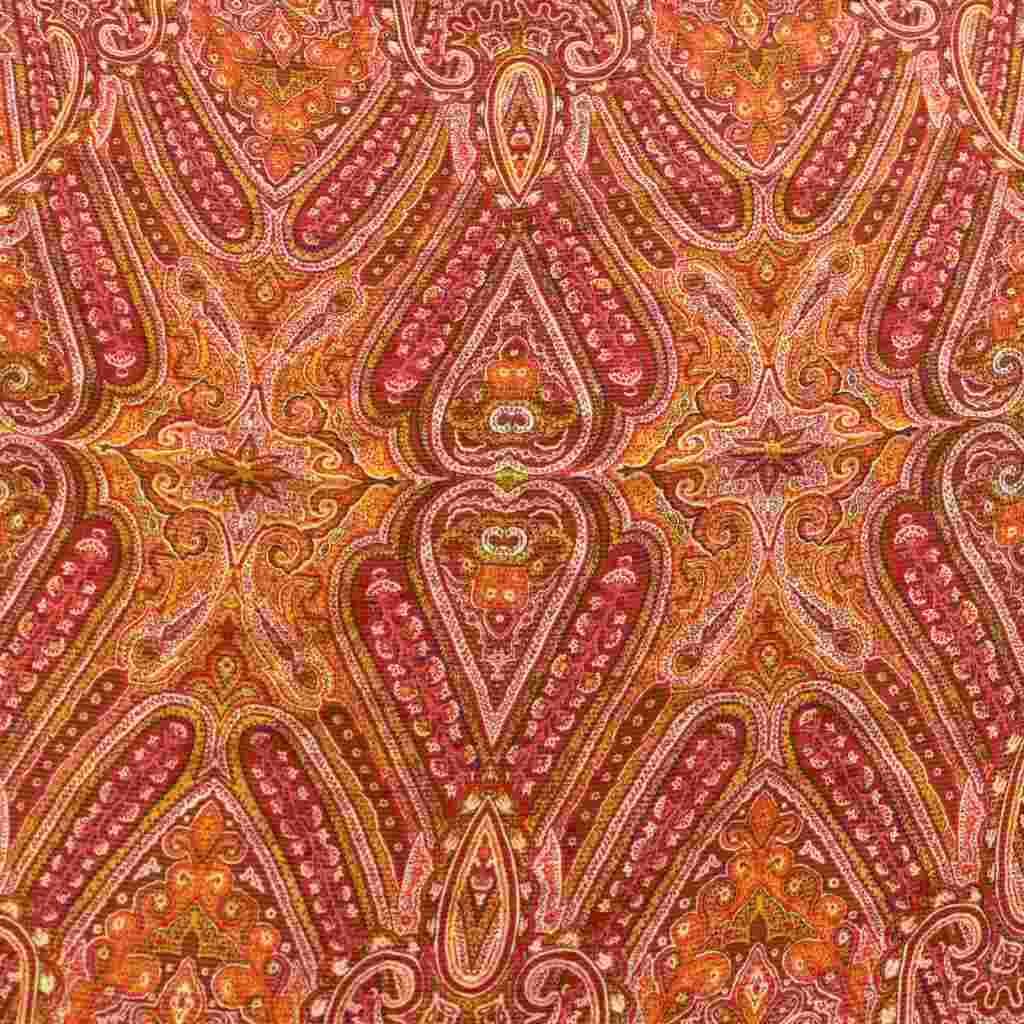 Dior Scarf Paisley Red Beige — view 5