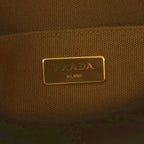 Prada Canapa Mini 2-Way Shoulder Bag Tote Canvas Brown — view 8
