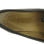 Gucci Horsebit Loafers Leather Shoes Gold 41.5 Black — view 7