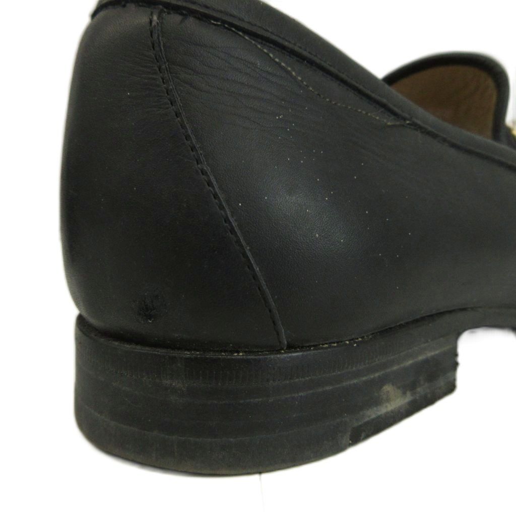 Gucci Horsebit Loafers Leather Shoes Gold 41.5 Black — view 8