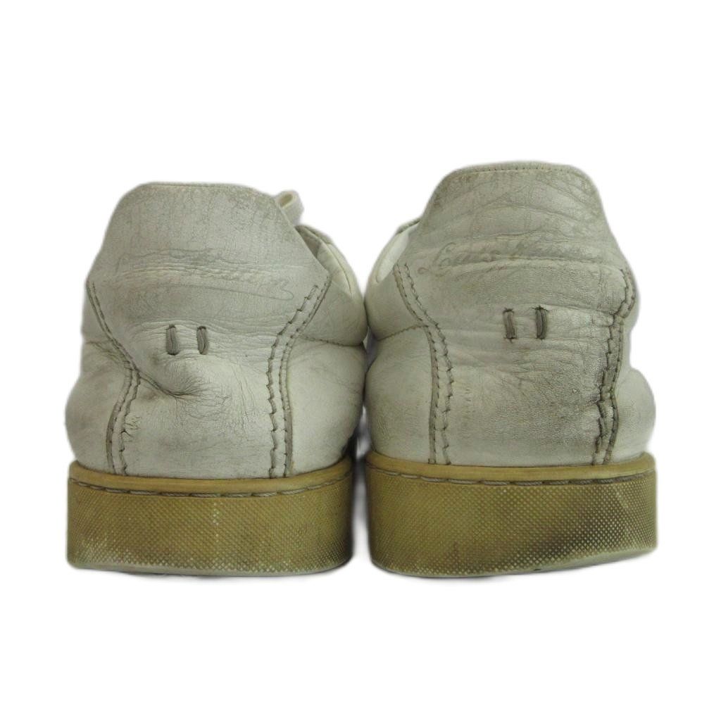 Louis Vuitton Vintage Sneakers Leather Low Cut Stitch 6.5 White — view 5