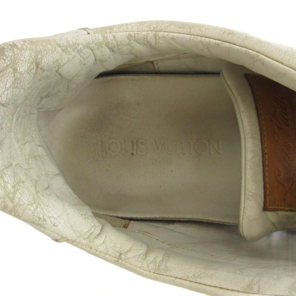 Louis Vuitton Vintage Sneakers Leather Low Cut Stitch 6.5 White — view 7