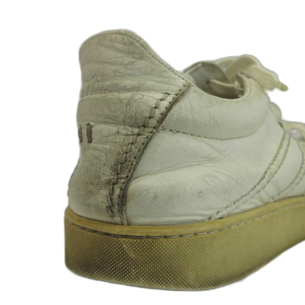 Louis Vuitton Vintage Sneakers Leather Low Cut Stitch 6.5 White — view 8