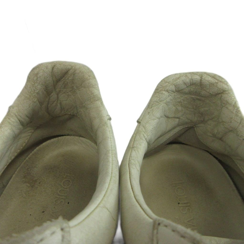 Louis Vuitton Vintage Sneakers Leather Low Cut Stitch 6.5 White — view 4