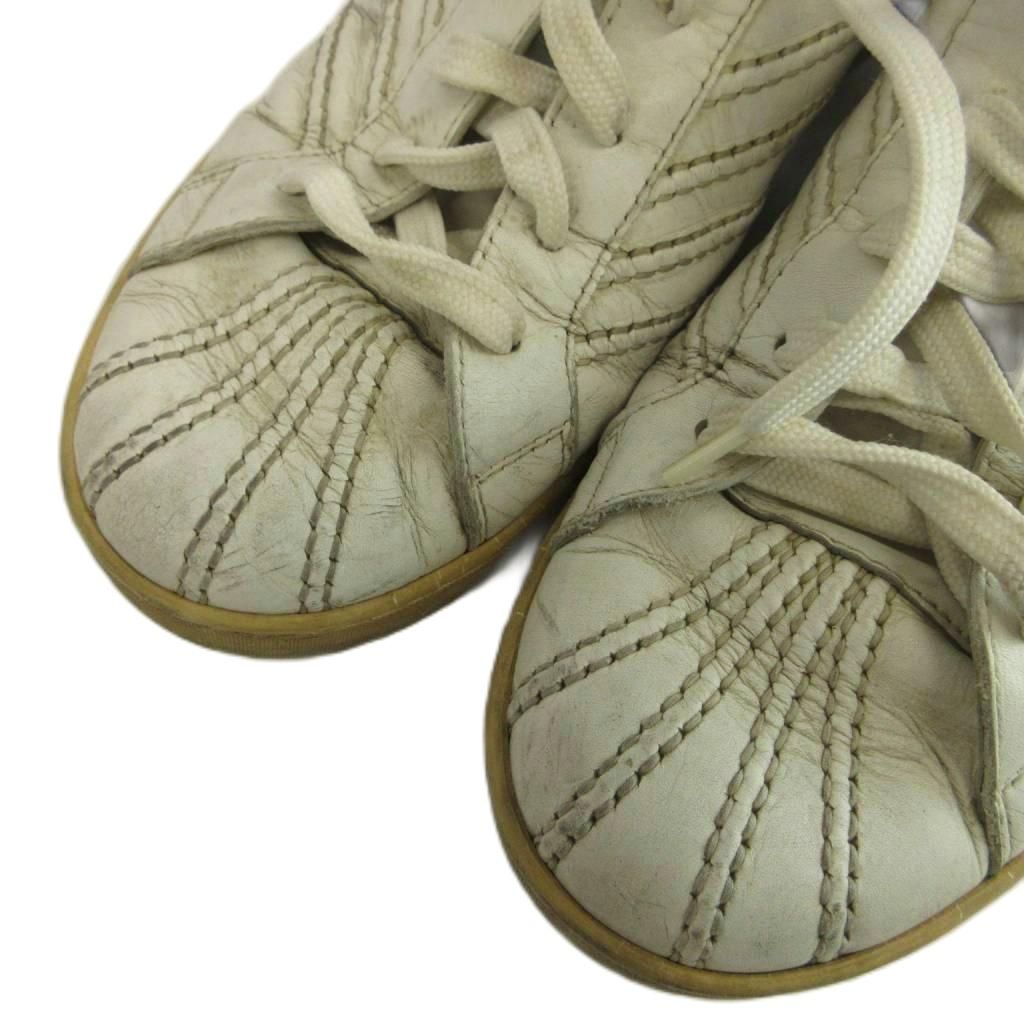 Louis Vuitton Vintage Sneakers Leather Low Cut Stitch 6.5 White — view 3