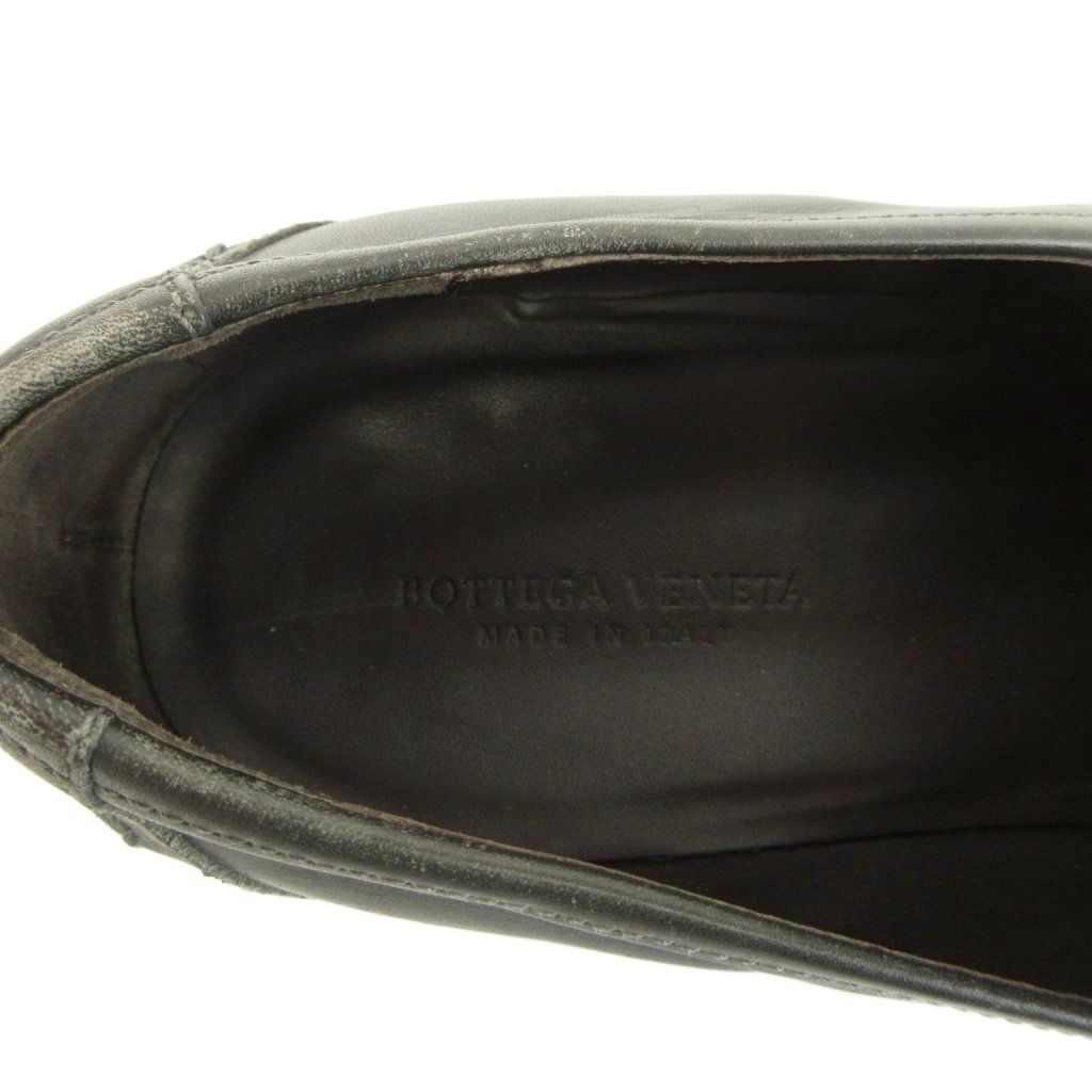 Bottega Veneta Coin Loafers Slip on Leather Intrecciato 39.5 Gray — view 7