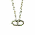 Hermes Farandole D'ancre Necklace Chain Logo One Color Silver BB OH