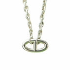 Hermes Farandole D'ancre Necklace Chain Logo One Color Silver BB OH