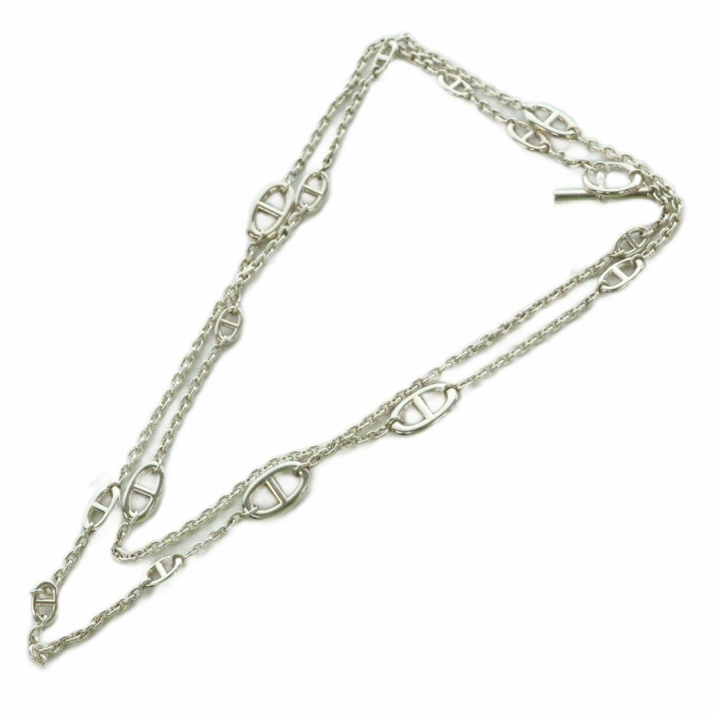Hermes Farandole D'ancre Necklace Chain Logo One Color Silver BB OH — view 2
