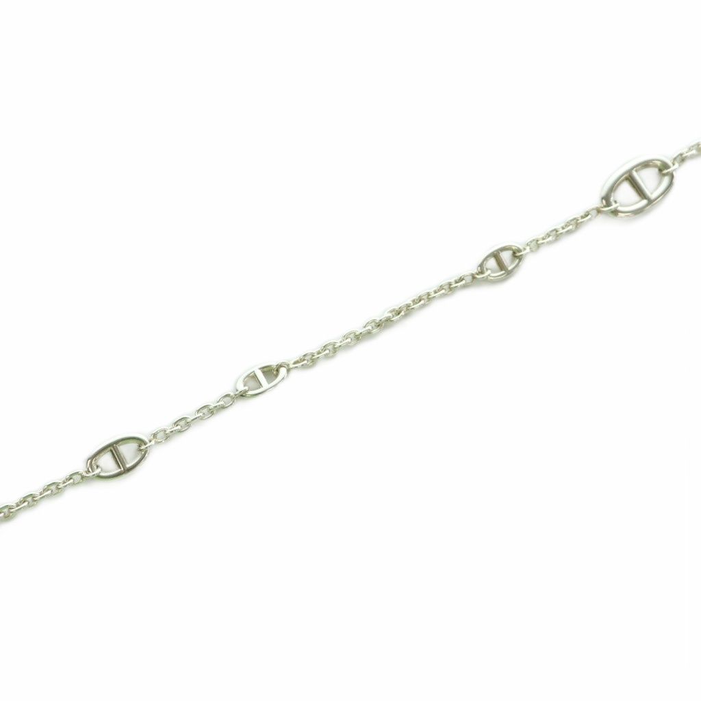 Hermes Farandole D'ancre Necklace Chain Logo One Color Silver BB OH — view 4