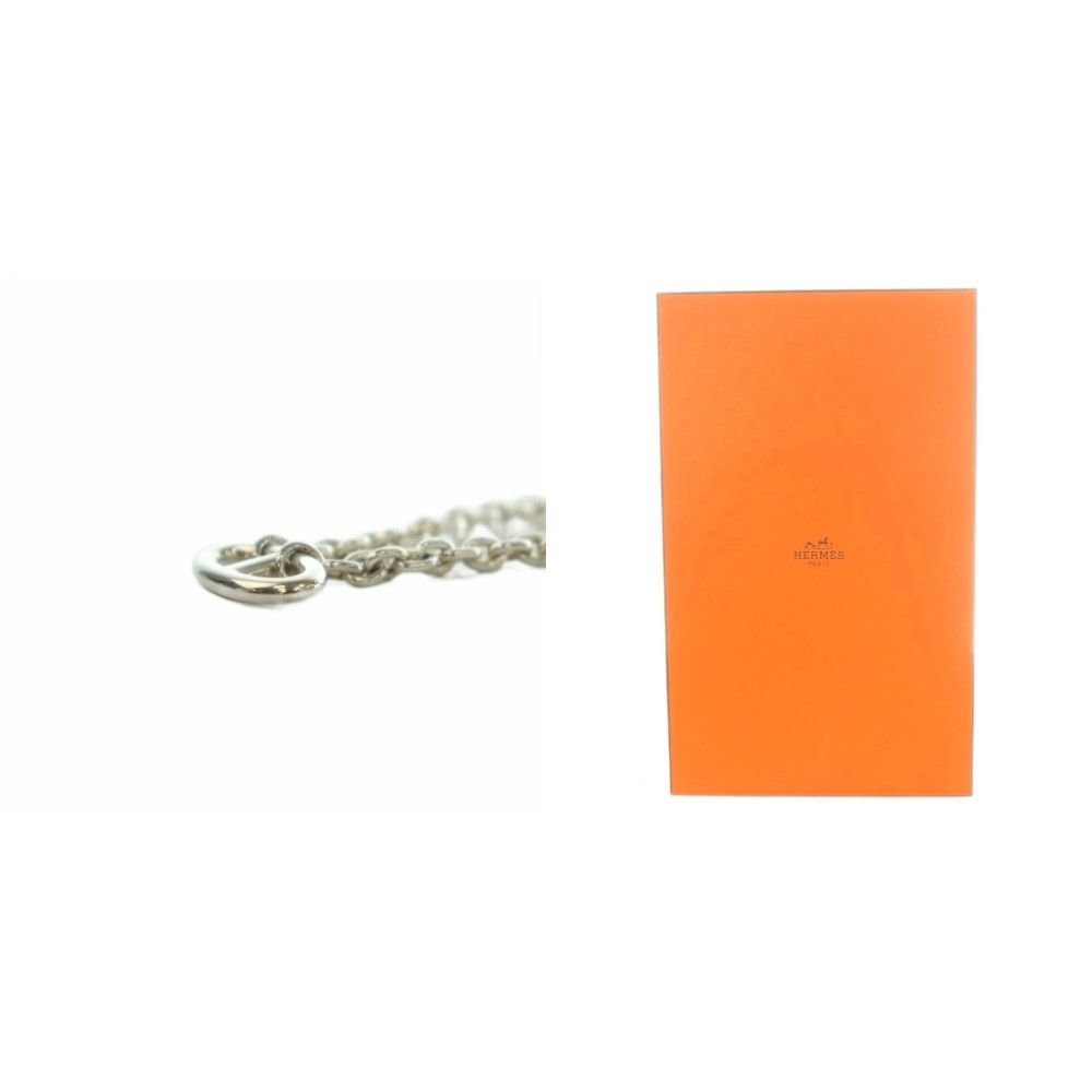 Hermes Farandole D'ancre Necklace Chain Logo One Color Silver BB OH — view 9