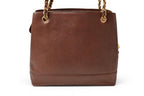 Chanel Chain Shoulder Bag Tote CC Logo Caviar Leather Brown Gold — view 7