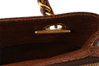 Chanel Chain Shoulder Bag Tote CC Logo Caviar Leather Brown Gold — view 9