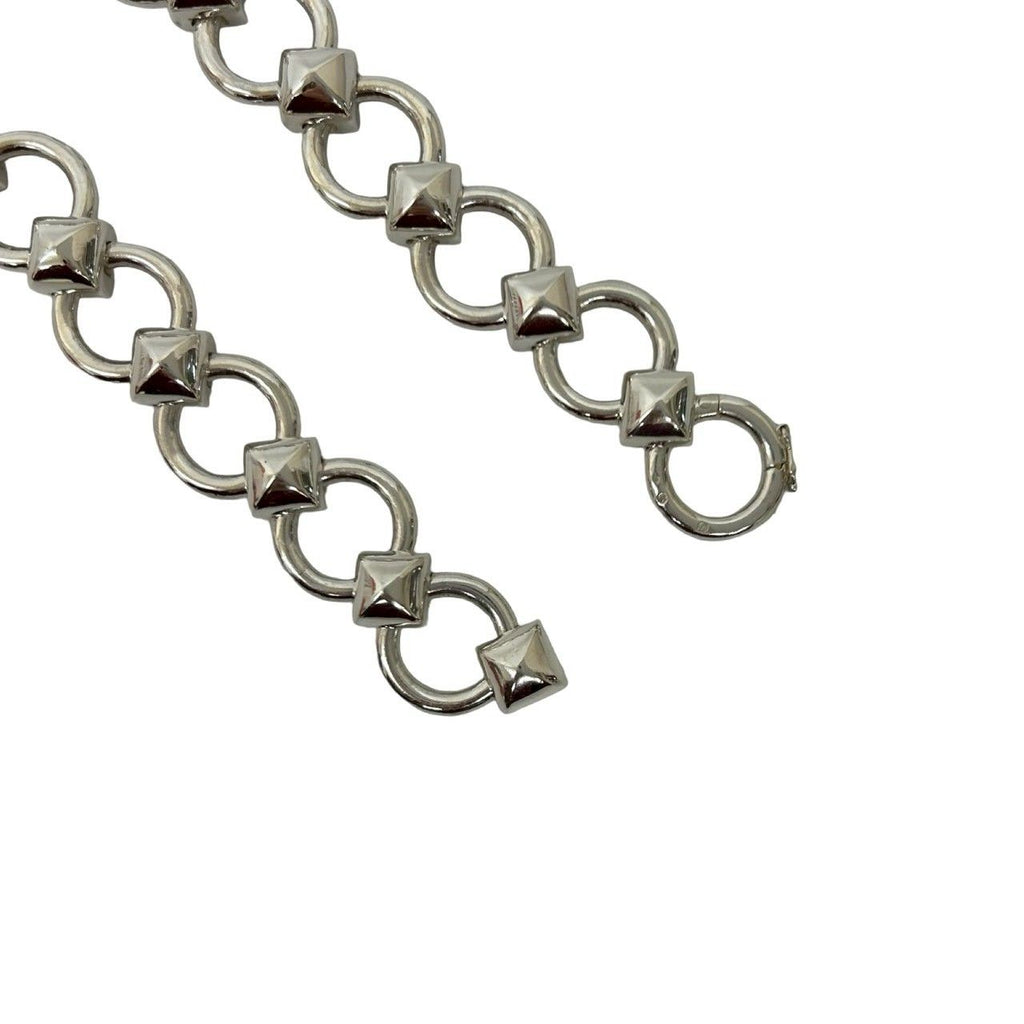 Hermes Lancelot 925 Sterling Silver Chain Necklace Choker — view 4