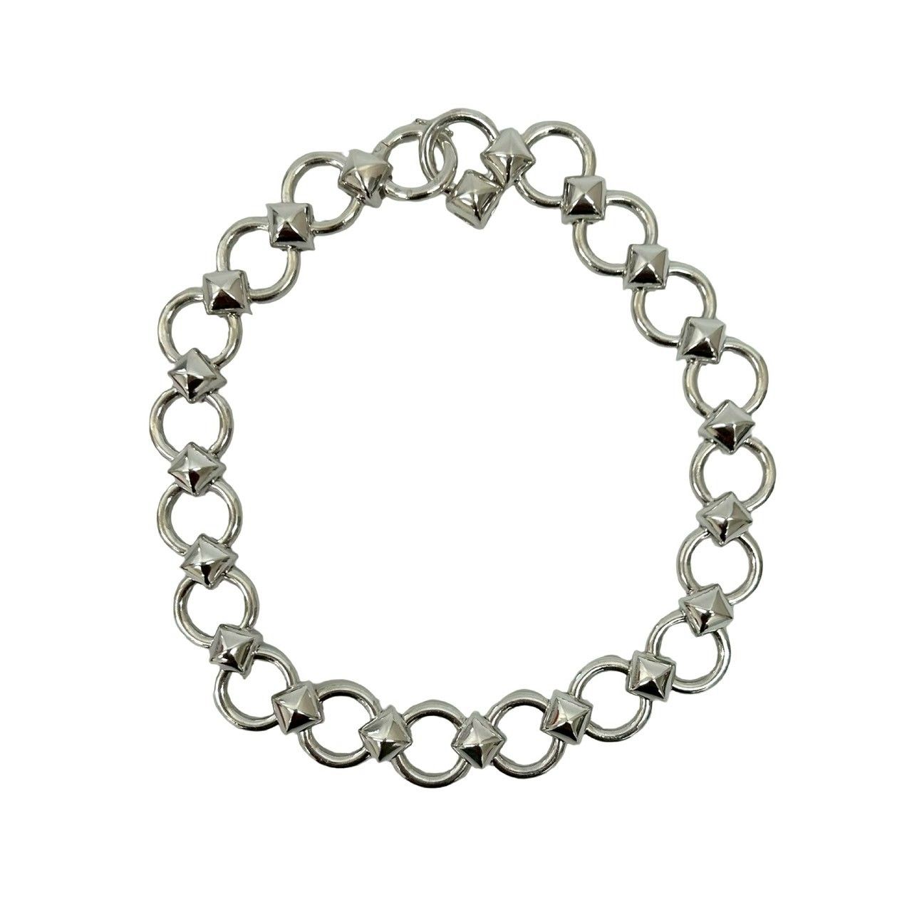 Hermes Lancelot 925 Sterling Silver Chain Necklace Choker — view 5