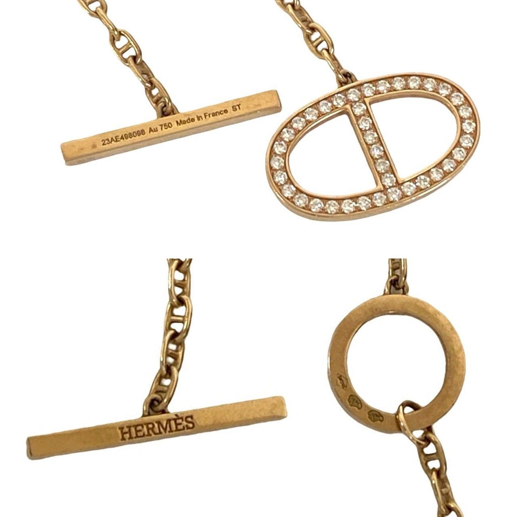 Hermes Chaine D'ancre Contour Diamond Chain Pendant — view 3