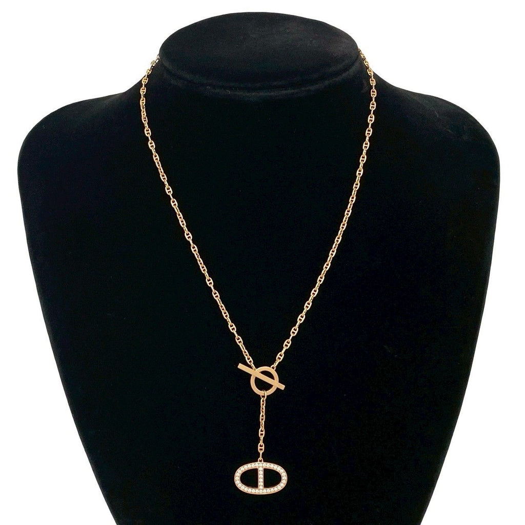 Hermes Chaine D'ancre Contour Diamond Chain Pendant — view 2