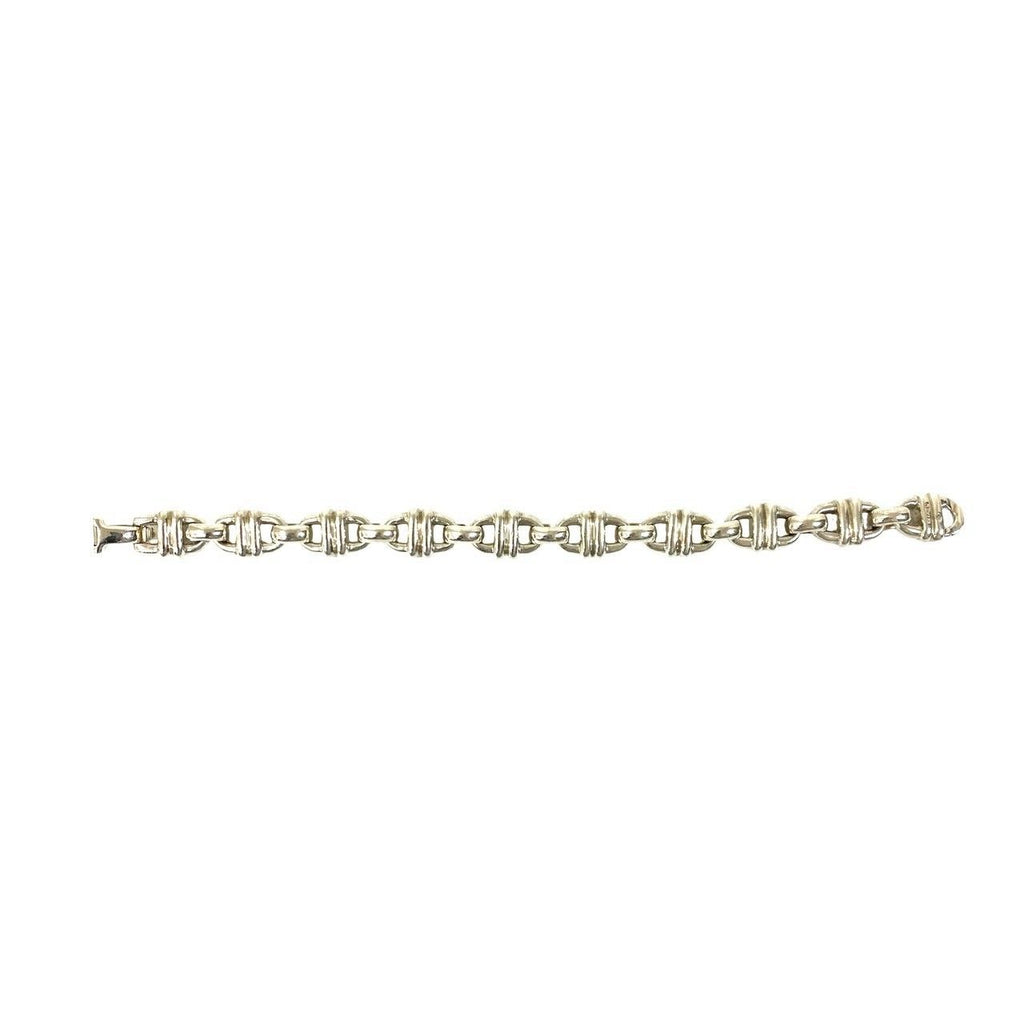 Hermes Vintage Cybele 925 Sterling Silver Chain Bracelet Bangle — view 5