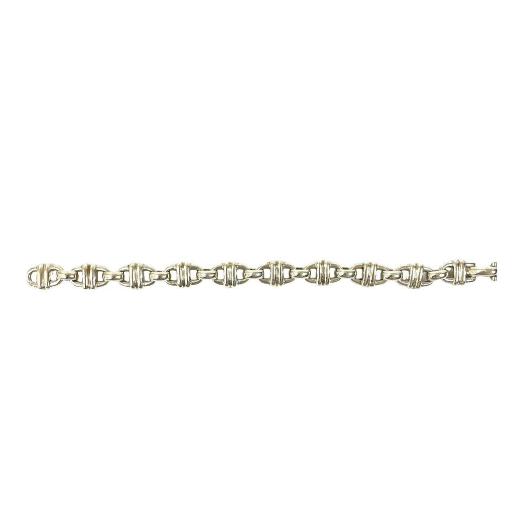 Hermes Vintage Cybele 925 Sterling Silver Chain Bracelet Bangle — view 6