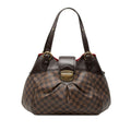 Louis Vuitton Damier Sistina GM Shoulder Bag Brown Leather