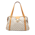 Louis Vuitton Damier Azur Strethe PM Shoulder Bag White Ivory Leather