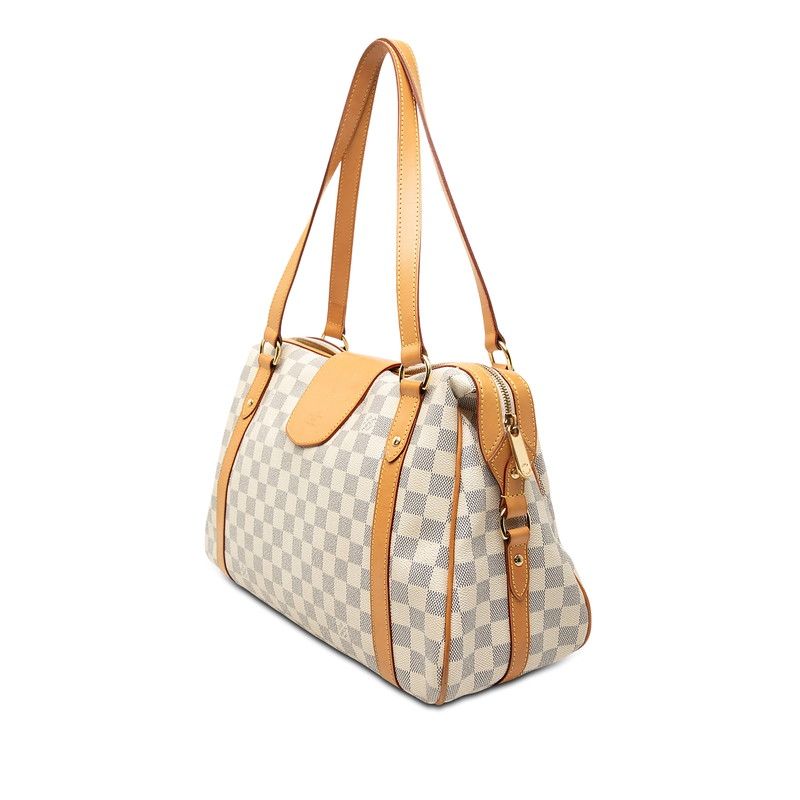 Louis Vuitton Damier Azur Strethe PM Shoulder Bag White Ivory Leather — view 2