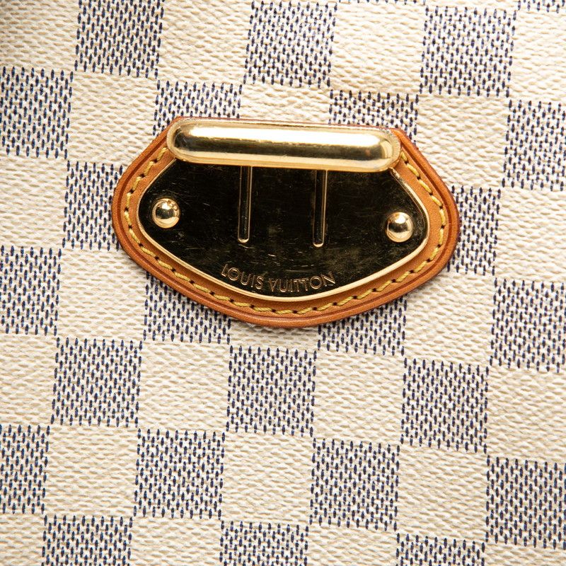 Louis Vuitton Damier Azur Strethe PM Shoulder Bag White Ivory Leather — view 4