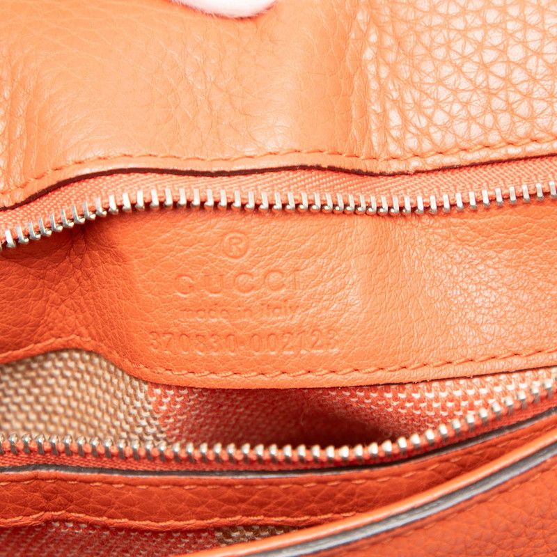 Gucci Bamboo Daily Tote Shoulder Bag 2-Way Red Leather — view 6
