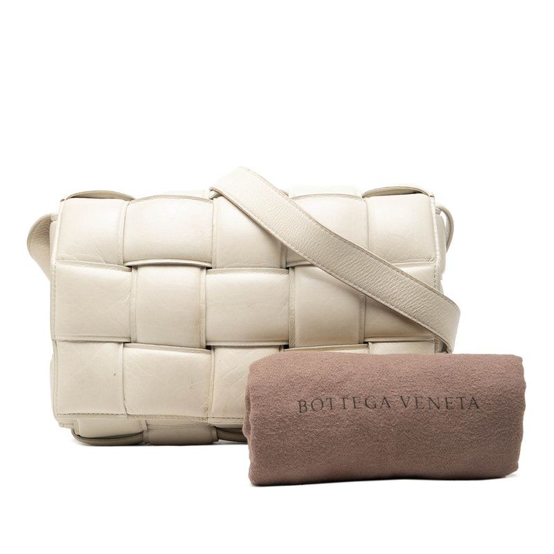 Bottega Veneta Maxi Intrecciato Padded Cassette Crossbody Shoulder Bag Ivory — view 7