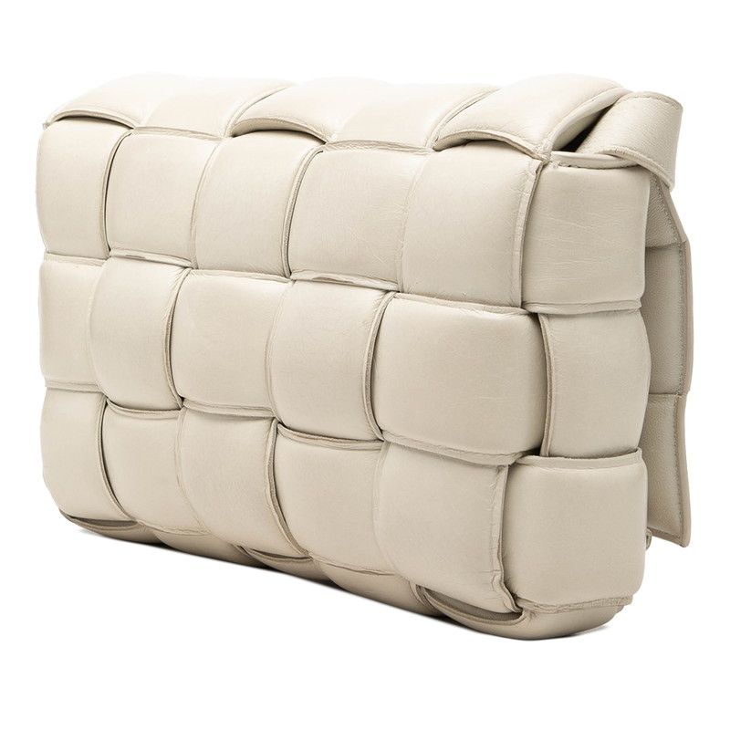 Bottega Veneta Maxi Intrecciato Padded Cassette Crossbody Shoulder Bag Ivory — view 2