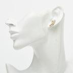 Chanel CC Logo Star Earrings Gold Plated Rhinestone — view 5