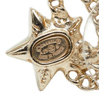 Chanel CC Logo Star Earrings Gold Plated Rhinestone — view 4