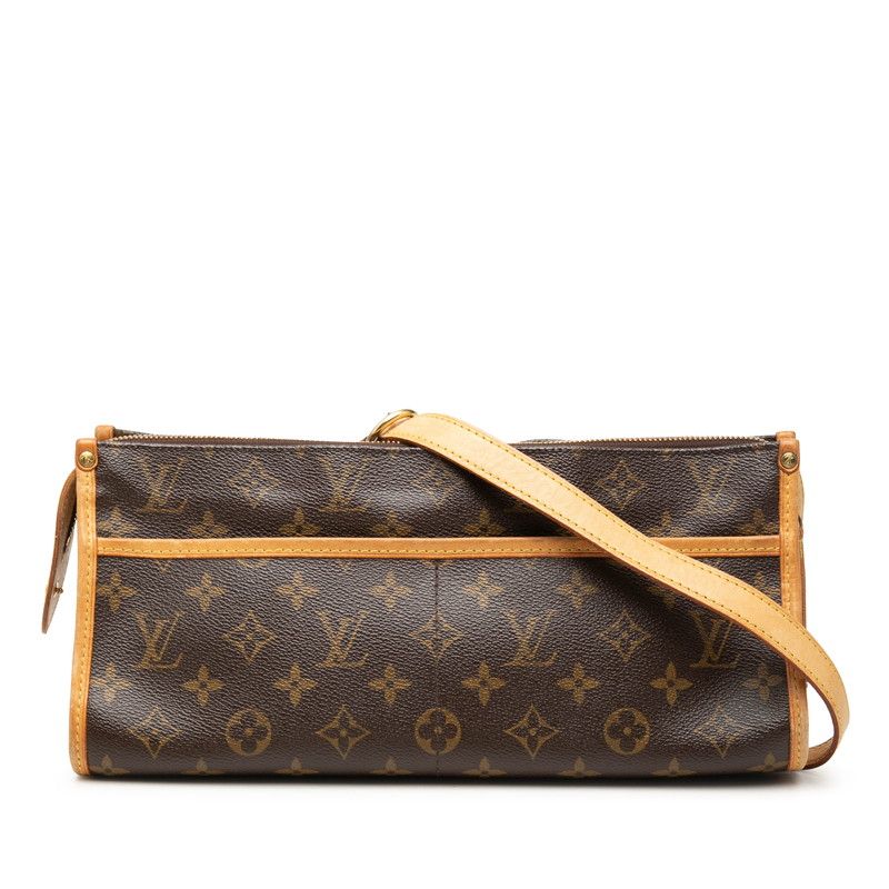 Louis Vuitton Monogram Popincourt Long Crossbody Shoulder Bag Brown Leather