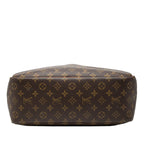 Louis Vuitton Monogram Deauville Handbag Brown Leather — view 3